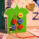 Kids Montessori Educational Toys Children Beads Lacing Board Wooden Toys Newly