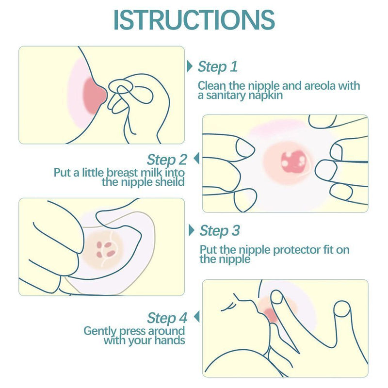 Grade Silicone Frosted Clear Nipple Everters with Storage Case Nipple Protector