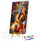 Abstract Guitar Oil Paint By Numbers Kit DIY Acrylic Painting on Canvas Drawing