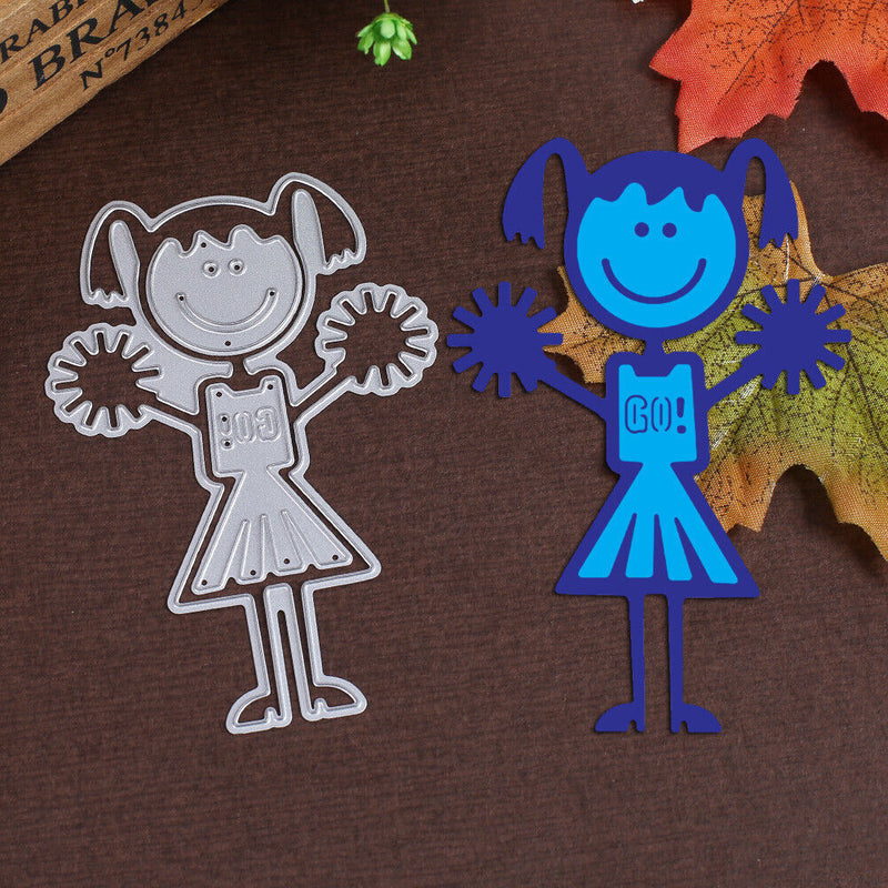 Snowvirtuos Cheerleader Metal Cutting Tools Stencil DIY Scrapbook Paper