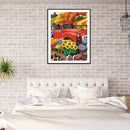 5D Diamond Painting Red Car Full Round Rhinestone DIY Wall Home Decoration Gift