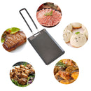 Non-Stick BBQ Plate - Extra Small Square Grill Portable Iron Frying Pan