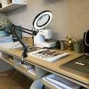 3 Colors Table Lamp Dimming Desk Reading Light With Large E4M3 Magnifier 5X A6S9