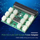 LED Display 1200W PSU Breakout Board 12 Ports PCIe 6 Pin for DPS-800GB 1200FB UM