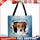 Cowboy dog Printed Shoulder Shopping Bag Casual Large Tote Handbag