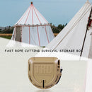 Outdoor Rope Dispenser Paracord Storage Box for Survival Emergency (Camel) Newly