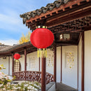 2pcs Round Chinese Lanterns Hanging Wedding Birthday Party Decor (A Red) Newly