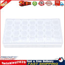 28 Slots Storage Box Nail Art Rhinestone Jewelry Display Case (Clear) Newly
