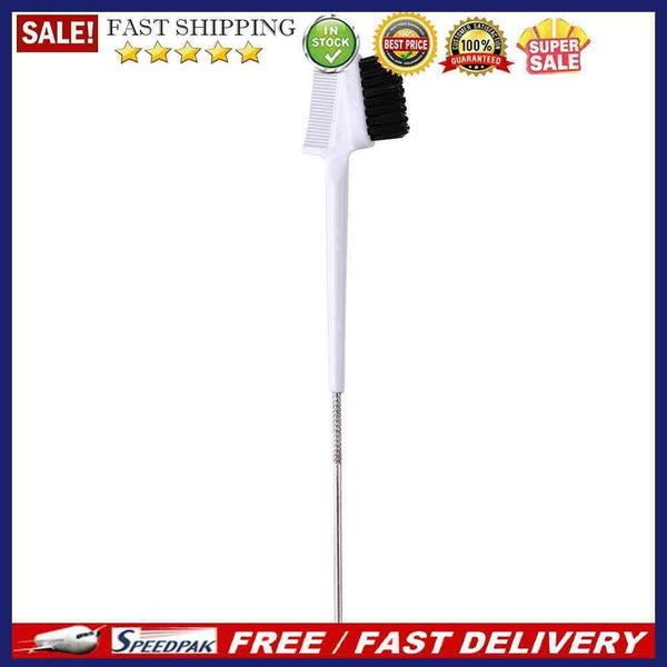 Beauty Double Sided Edge Control Hair Comb Steel Pin Tail Hair Brush Makeup T