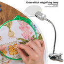 Magnifying Glass Desk Lamp with Clamp for Diamond Painting Cross Stitches