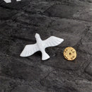 Fashion Jewelry Metal Alloy Badge Metal Lapel Pin White Dove Brooch Dove Pins