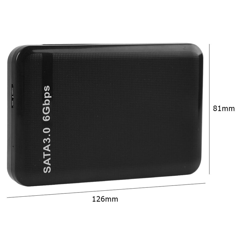 2.5 inch USB3.0 to SATA 3.0 HDD Hard Disk Drive External Case Box (Black)