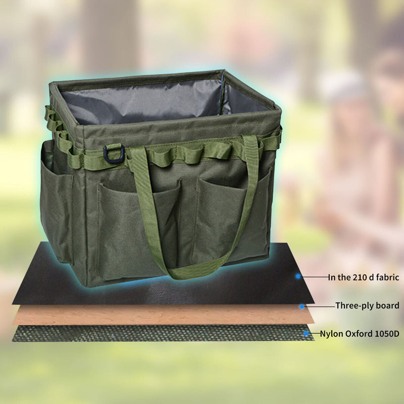 Wide Mouth Tool Bag - Large Capacity Camping Containers (Jungle Camouflage)