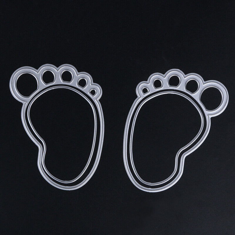 1 Set Metal Feet Circle Letters Embossing Cutting Dies Stencil