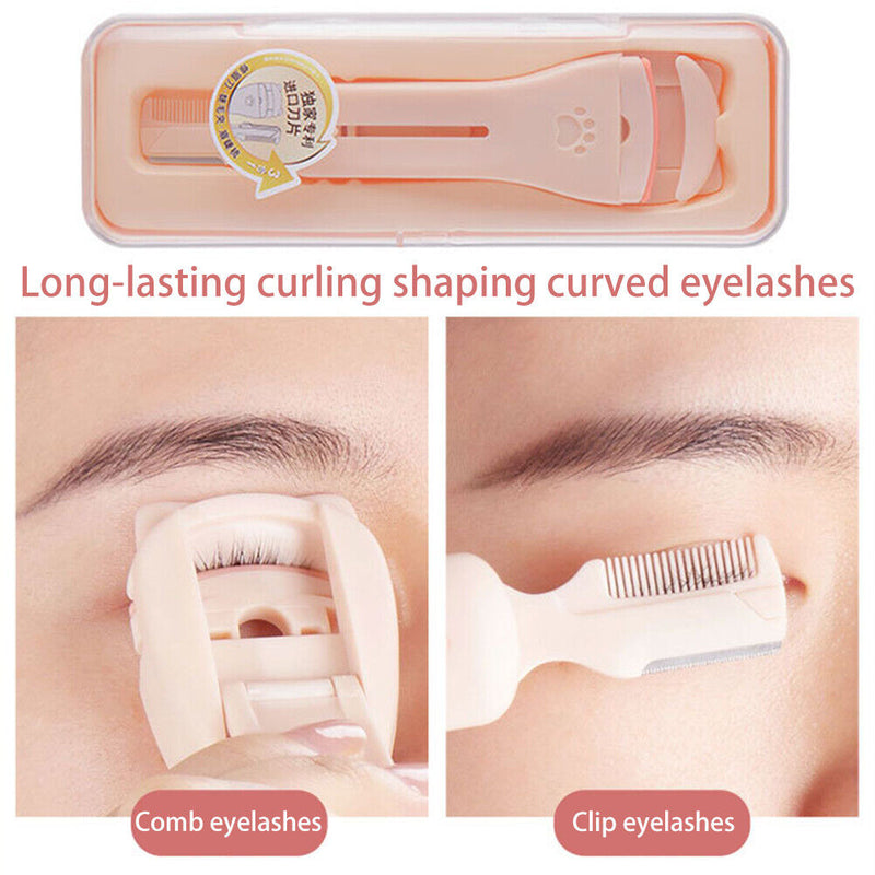 Silicone Strip Eyelash Curler Scalable Design Eyebrow Trimmer Comb Makeup Tool