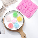 Cake Fondant Molds - Dog Paw & Bone Shape - Silicone Candy Gummy Mold Pink