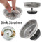 Waste Drainer Sink Strainer Food Hair Stopper Colander Plug Filter Basket