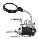 Welding Magnifying Clip Loupe Glass Light Solder Stand Holder Station Magni
