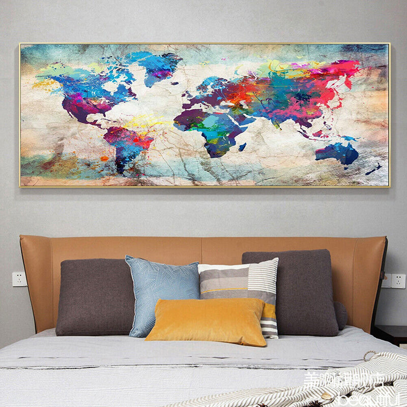 Home Decor Diamond Painting Abstract Map Drill Point Rhinestone Mosaic Pictur