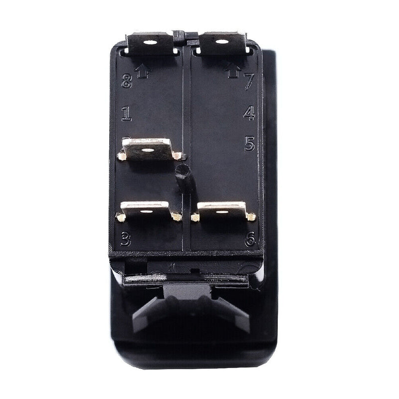 Dual Blue Backlit ROOF LED LIGHT BAR Rocker Switch 5 Pin for Boat Marine ATV UTV