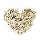 4 Sizes Crafts Accessories Wedding Decor Table Scatter Wooden Love Heart