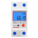 Single Phase Digital LCD Kwh Wattmeter Power Consumption Electric Din Rail