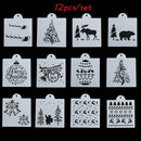 Decorative Embossing Template Layering Stencils Merry Christmas Scrapbooking