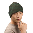 Hip-hop for Women and Men Green Camouflage Beanie Hat Warm Winter Cap Knitted