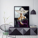 5D DIY Diamond Painting Lady Hat Full Round Rhinestones Mosaic Decor