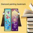 2pcs Creative DIY Diamond Painting Bookmark Leather Tassel Tags Art (SQ059)