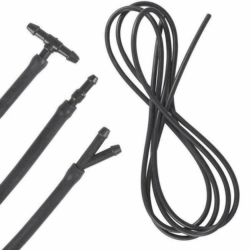 Black Rubber Tube Pipe Hose Windscreen Wiper Washer Jet O4U7