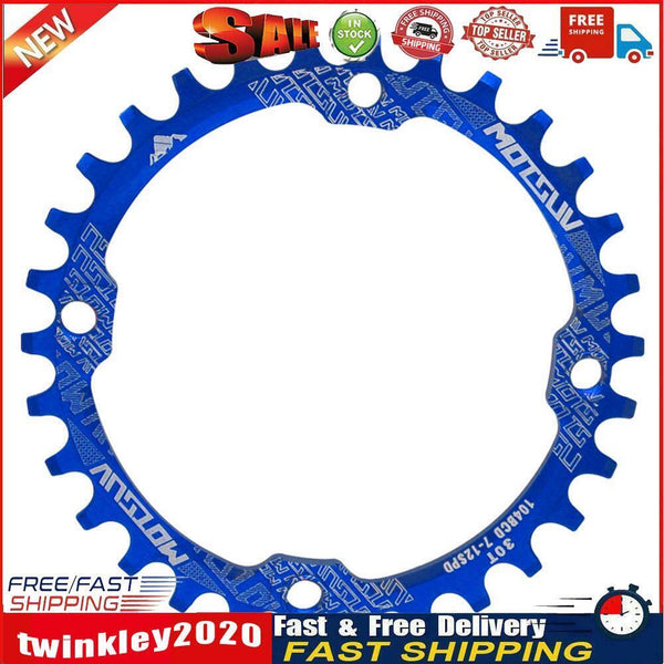 MOTSUV 104BCD Bicycle Chainring 30T MTB Bike Chain Wheel Crank Part (Blue) Newly