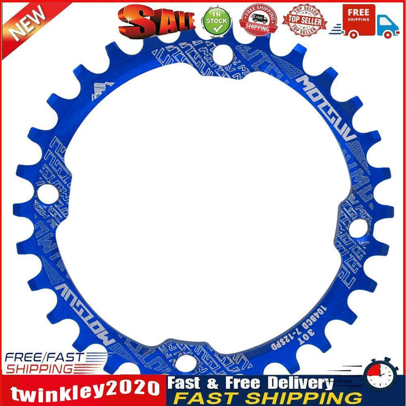 MOTSUV 104BCD Bicycle Chainring 30T MTB Bike Chain Wheel Crank Part (Blue) Newly