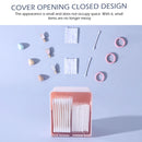Cotton Swabs Q-tips Holder Dispenser Container Box with 2 Compartments Organi