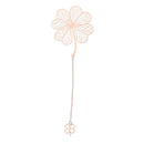 Cute Stationery Apricot Book Holder Metal Bookmark Leaf Chinese Style Tassel
