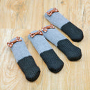 20pcs Cute Table Chair Leg Cover Foot Sock Floor Protectors (Gray + Black)