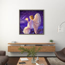 Full Cross Stitch Art Picture 11CT Stamped Angel Girl Embroidery Wall Ornament
