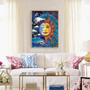 Sun Moon Full Round Drill 5D Mosaic Diamond Painting Picture of Rhinestone Kit