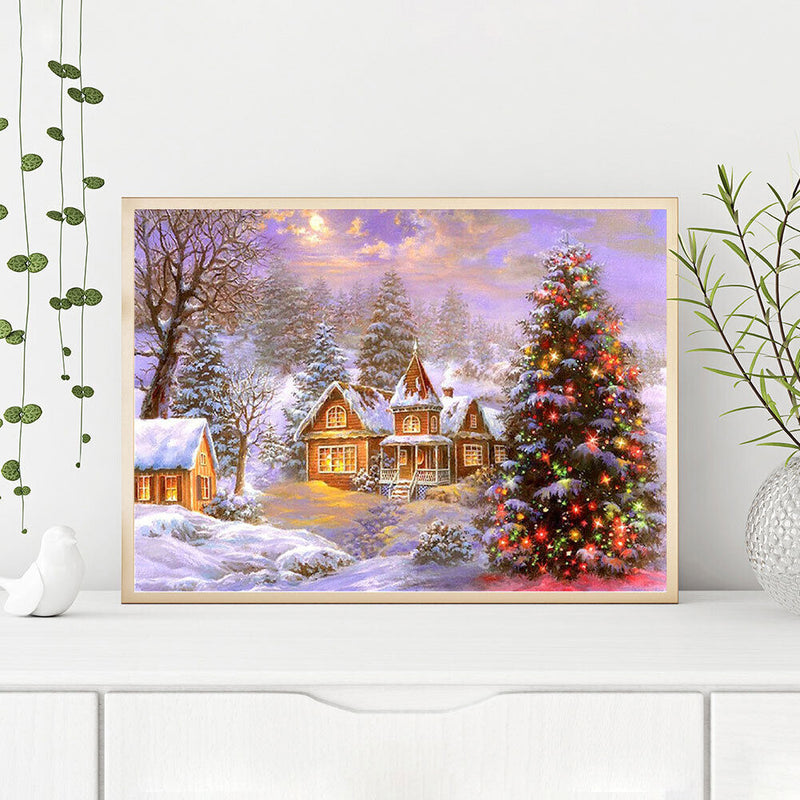 DIY Diamond Painting Kits Full Round Drill Christmas Village Crafts Home Decor