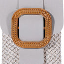 Straw Crossbody Bags Summer Woven Shoulder Small PU Phone Purse (Yellow)