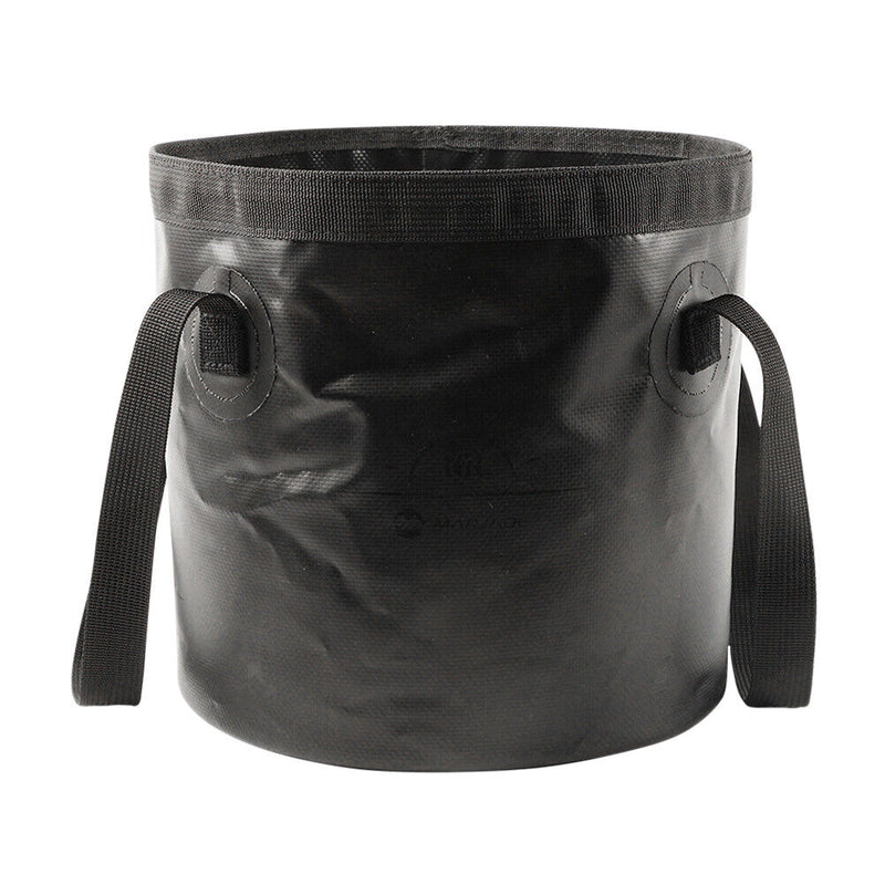 20L Folding Bucket Outdoor Camping Waterproof Water Storage Bags (Black)