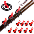 10pcs Fishing Hook Keeper for Fishing Rod Pole Lures Safety Holders (Red)