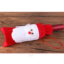 Home Wine Bottle Cover Bag Elasticated Collar Christmas Gift Red Santa Claus