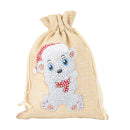 Drawstring Christmas Candy Bag DIY Diamond Painting Kit (FD021A+FD021B) Newly