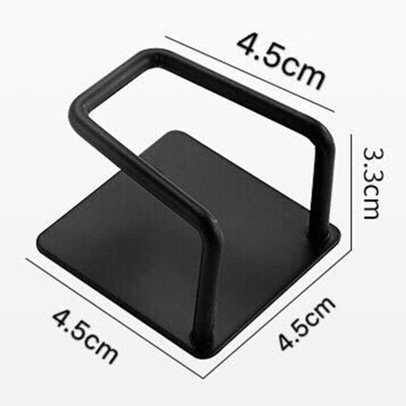 Bathroom Sponge Storage Wall Rack Sink Rack Self-adhesive Shelf (Black) Newly