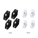 4x Adhesive Casters Pulley Rollers for Cabinet Trash Can Wheel Box (White)