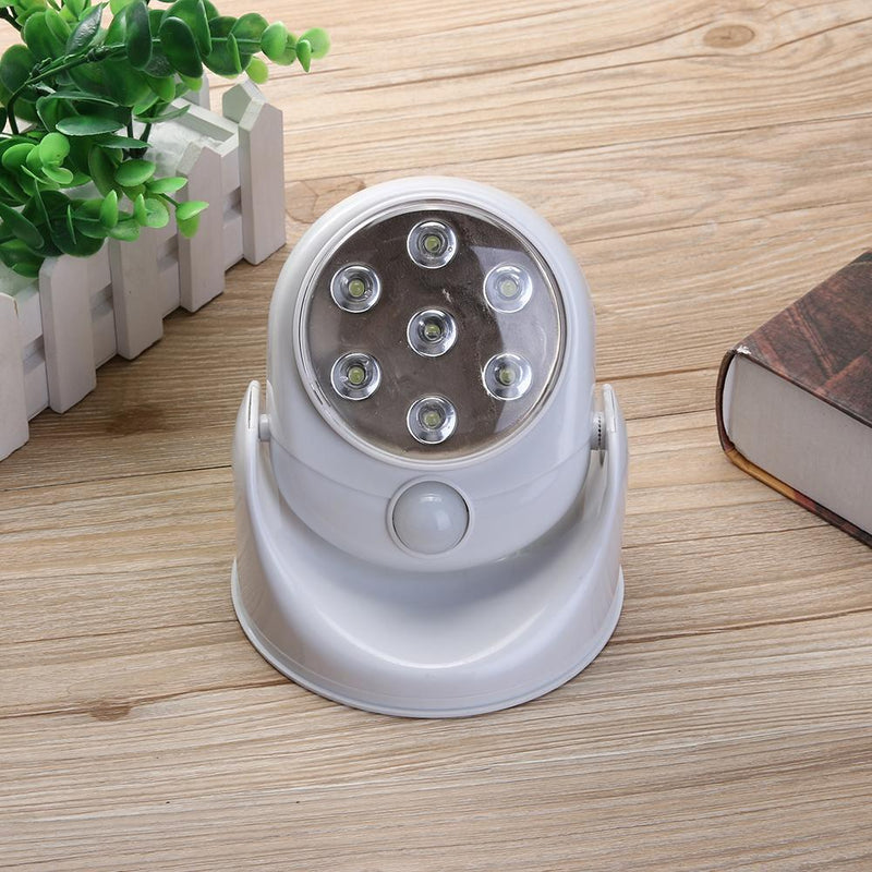 7 LED Light 360° Rotation Motion Sensor Night Lamp Detect Hallway Wall Night NAC