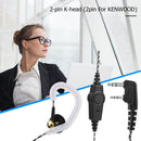 HB-70 2Pin K Type Removable Interphone Headphones with PPT Mic for Baofeng UV-5R