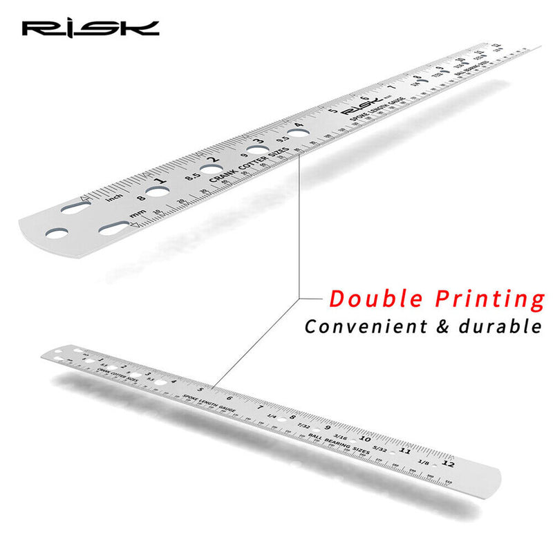 Bike Spoke Ruler Spokes Length Gauge Ball Bearings Measuring Tool Steel Body