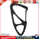 Steel Carabiner Outdoor Buckle Key Chain Camping Key Holder Clip (Black) Newly